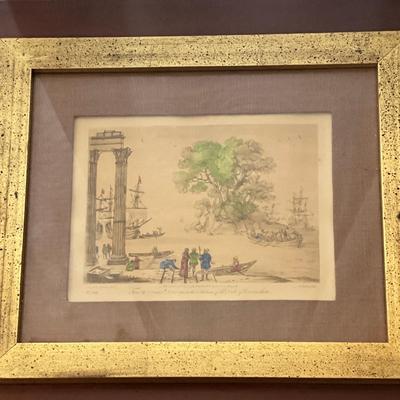 995 Pair of Colored Engravings