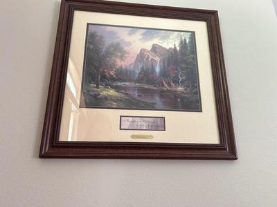 THOMAS KINCAID ART WORK “ THE MOUNTAINS DECLARE HIS GLORY.”