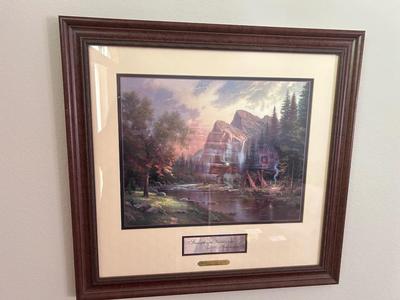 THOMAS KINCAID ART WORK “ THE MOUNTAINS DECLARE HIS GLORY.”