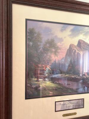 THOMAS KINCAID ART WORK “ THE MOUNTAINS DECLARE HIS GLORY.”
