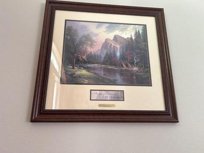 THOMAS KINCAID ART WORK “ THE MOUNTAINS DECLARE HIS GLORY.”