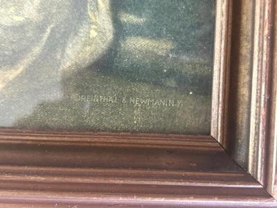 REINTHAL & NEWMAN N.Y. LITHOGRAPH PRINT BY JOHN DRESCHER “SPRING SONG BIRD” & VINTAGE LANDSCAPE PAINTING UNSURE OF ARTIST