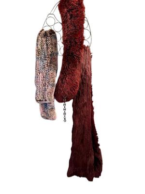 Clothing - Fur - Rabbit neck scarves Lot of 3 in various lengths