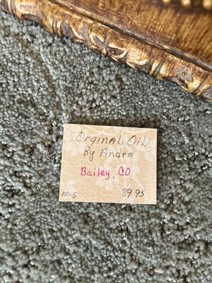 ORIGINAL OIL PAINTING BY by ANDRN on EASLE & SHERYN’S MAYPLE WOOD NUT BOWL