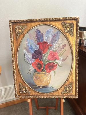 ORIGINAL OIL PAINTING BY by ANDRN on EASLE & SHERYN’S MAYPLE WOOD NUT BOWL