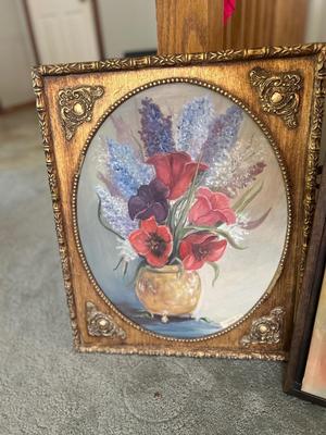 ORIGINAL OIL PAINTING BY by ANDRN on EASLE & SHERYN’S MAYPLE WOOD NUT BOWL