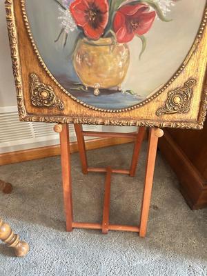 ORIGINAL OIL PAINTING BY by ANDRN on EASLE & SHERYN’S MAYPLE WOOD NUT BOWL
