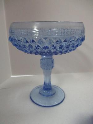 Vintage Avon Fostoria George/Martha Washington Cobalt Blue Pitcher - Diamond Point Regal Compote & Pedestal Bowl Indiana - The Seneca...