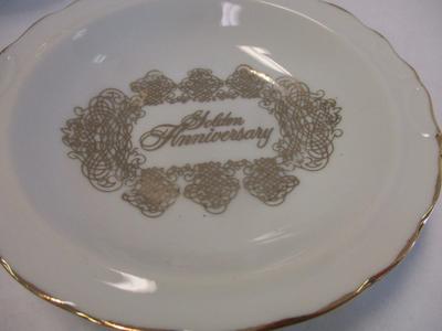 Georgian Fine China 50th Anniversary Mini Bowl & Pitcher