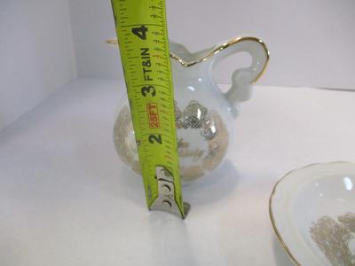 Georgian Fine China 50th Anniversary Mini Bowl & Pitcher