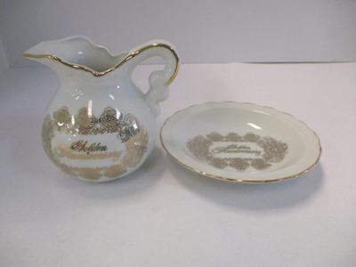 Georgian Fine China 50th Anniversary Mini Bowl & Pitcher