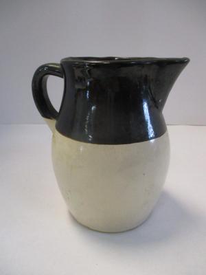 Vintage Pottery Pitcher Two Tone