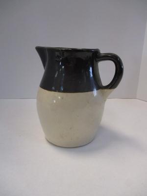 Vintage Pottery Pitcher Two Tone