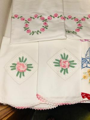 FULL SIZED SHEETS AND STANDARD EMBROIDERED PILLOW CASES