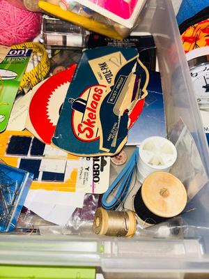 SEWING & CRAFT SUPPLIES, PERSONAL CARE ITEMS AND VTG BABY BEN ALARM CLOCK