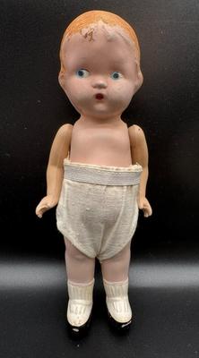 Knickerbocker Hard Plastic Baby 8 1/2 Inches ca.1940