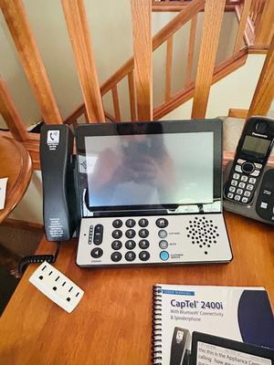 CAPTEL 2400i WITH BLUETOOTH AND SPEAKER PHONE AND PANASONIC CORDLESS TELEPHONES