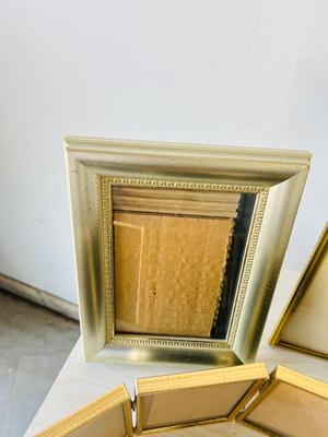 BRASS AND SILVER TONE PICTURE FRAMES