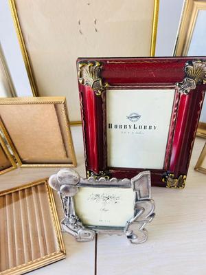 BRASS AND SILVER TONE PICTURE FRAMES