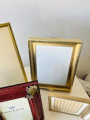 BRASS AND SILVER TONE PICTURE FRAMES