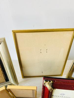 BRASS AND SILVER TONE PICTURE FRAMES
