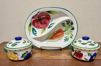 Sale Photo Thumbnail #314: There are chips on the edges of serving bowl, see photos. Otherwise in good used condition.