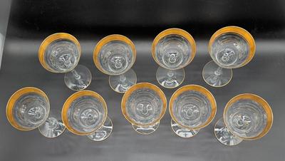 Tiffin-Franciscan Rambler Rose - Set of 9 - Champagne/Tall Sherbet