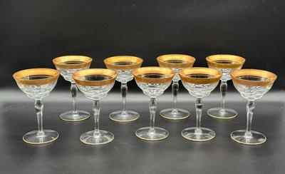 Tiffin-Franciscan Rambler Rose - Set of 9 - Champagne/Tall Sherbet