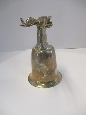 Vintage Brass Deer Elk Stag Head Stirrup Cup