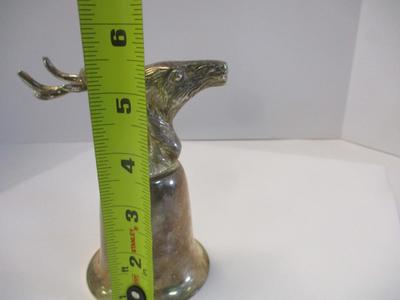 Vintage Brass Deer Elk Stag Head Stirrup Cup
