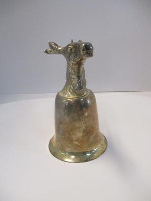 Vintage Brass Deer Elk Stag Head Stirrup Cup