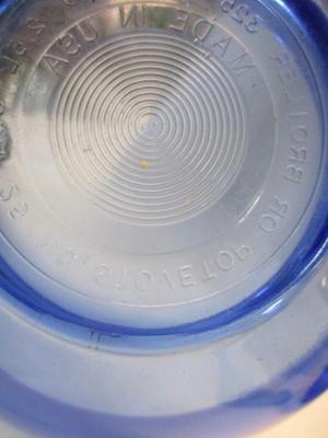 Vintage Pyrex Cobalt Blue Mixing Bowls Approx 10" & 8 1/2"