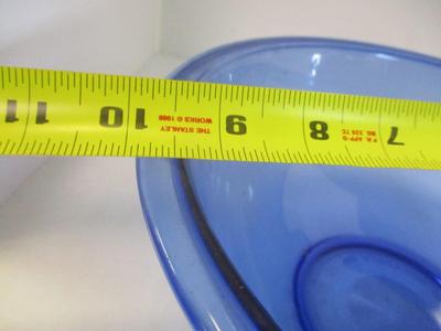 Vintage Pyrex Cobalt Blue Mixing Bowls Approx 10" & 8 1/2"
