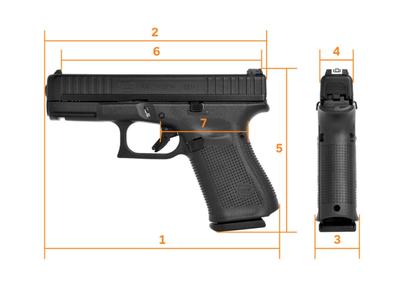 Sale Photo Thumbnail #22: MANUFACTURER: GLOCK
FAMILY: G44 Series
MODEL: G44
TYPE: Semi-Auto Pistol
ITEM GROUP: Centerfire Polymer Pistols
ACTION: Safe Action
CALIBER/GAUGE: 22 LR
FINISH: nDLC
FINISH TYPE: Black
FRAME: Polymer Frame
BARREL: 4.02"
OVERALL LENGTH: 7.28"
CAPACITY: 10 