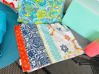 OUTDOOR. PILLOWS, TABLE RUNNER, PLACEMATS, AMERICAN FLAG, UMBRELLA AND MORE