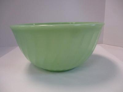 Vintage Jadeite Swirl Fire King Mixing Bowl