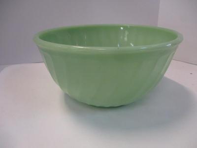 Vintage Jadeite Swirl Fire King Mixing Bowl