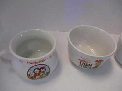 Campbell's Soup Cup Kellogg's Corn Flakes & Frosted Flakes Bowls