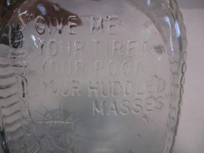 Vintage Apple Cider Vinegar Jar Bottle & Statue Of Liberty Poem Antique Bottle With Quote From The Renowned Emma Lazarus Poem Which...