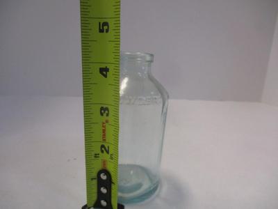 5 - Vintage Aqua Blue Davis OK. Baking Powder Glass Bottle