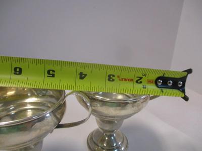 Preisner Sterling Silver Antique Weighted Creamer & Sugar Bowl