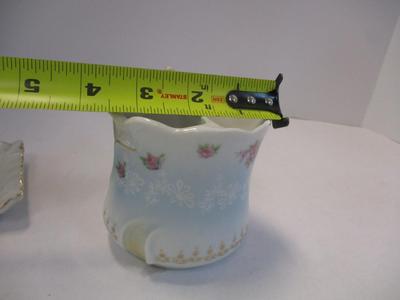 Andrea By Sadek Porcelain Mustache Teacup Mug & Trinket DIsh