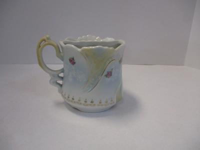 Andrea By Sadek Porcelain Mustache Teacup Mug & Trinket DIsh
