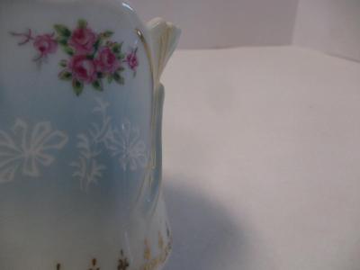 Andrea By Sadek Porcelain Mustache Teacup Mug & Trinket DIsh