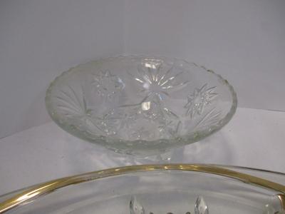 Antique Crystal/Pressed Serving Dishes (See Description)
