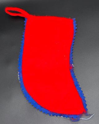 Vintage Christmas Mouse Felt Stocking