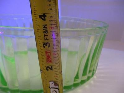 Uranium/Vaseline Glass Fluted Casserole Dish