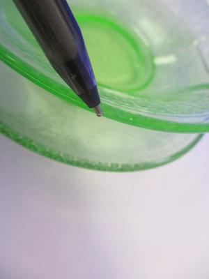 Vintage Uranium Glass Bowl & Plate