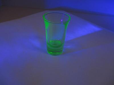 1930's Vintage Art Deco Shot Glass Uranium