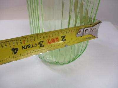 Green Vaseline/Uranium Glass Jar With Metal Lid